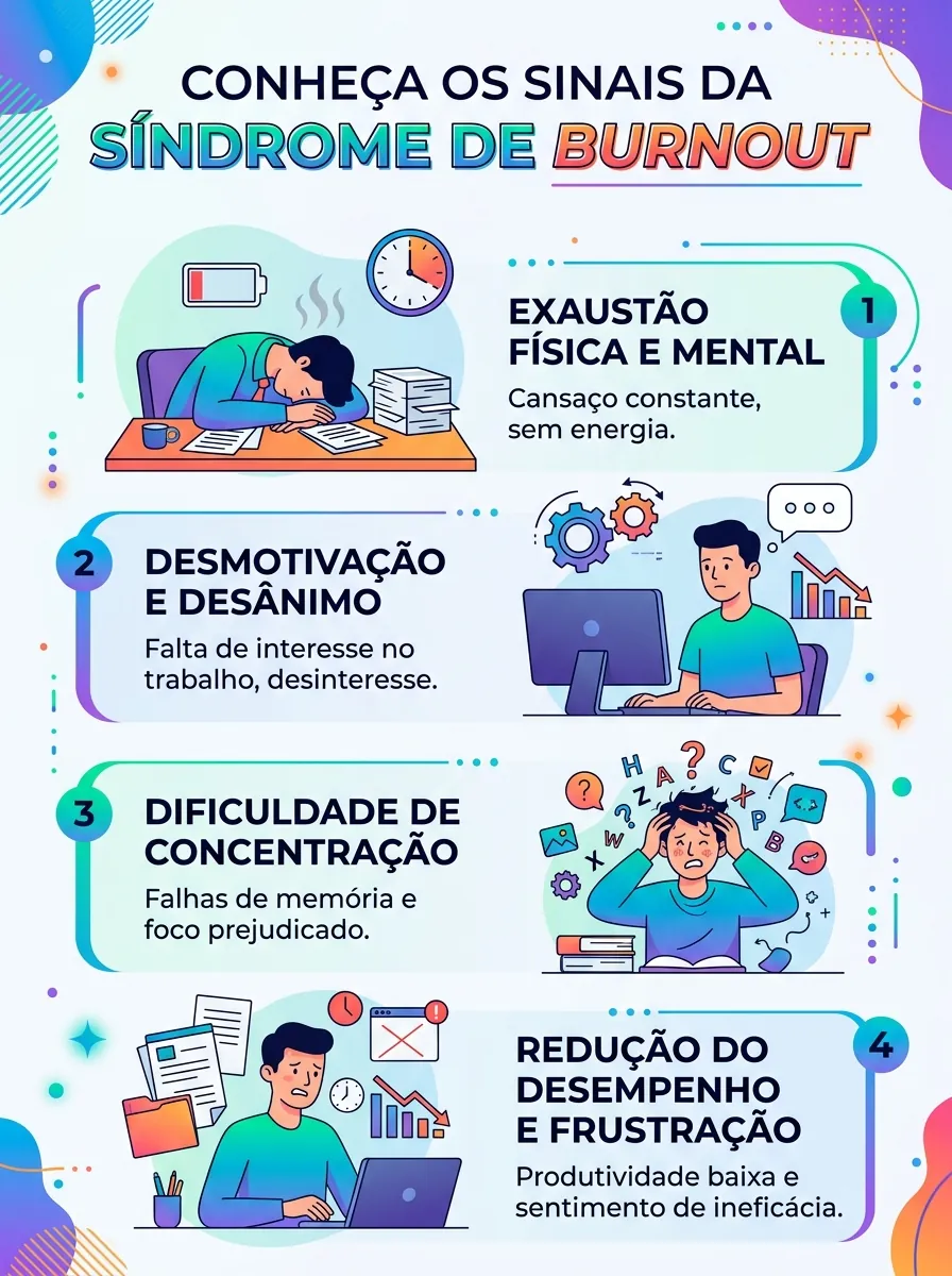 Banner sobre sinais de burnout