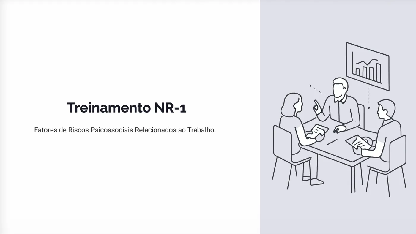 Página de capa do treinamento NR-1
